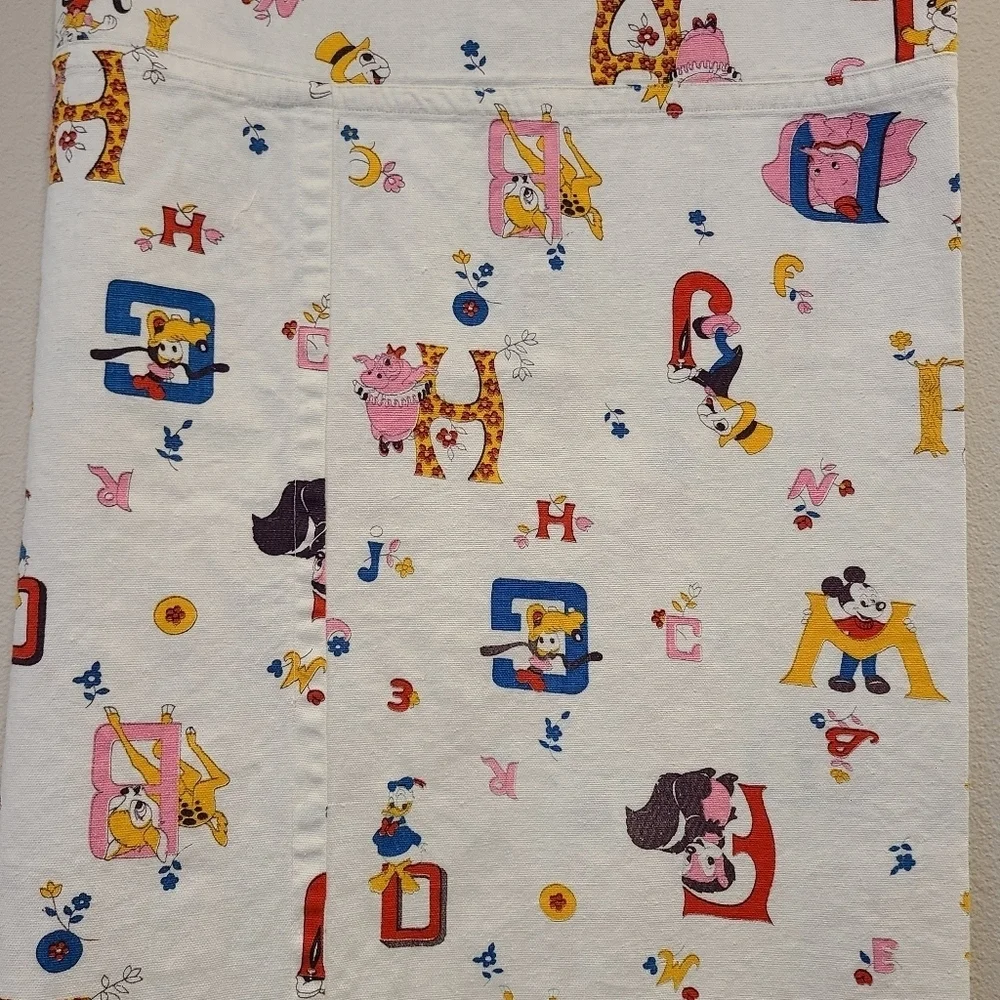 Walt Disney Productions Vintage Alphabet Curtains